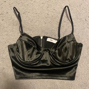 Black Edikted crop top, size S